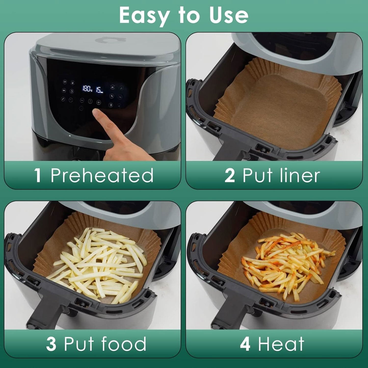 Air Fryer Liners™ – 100 PCS