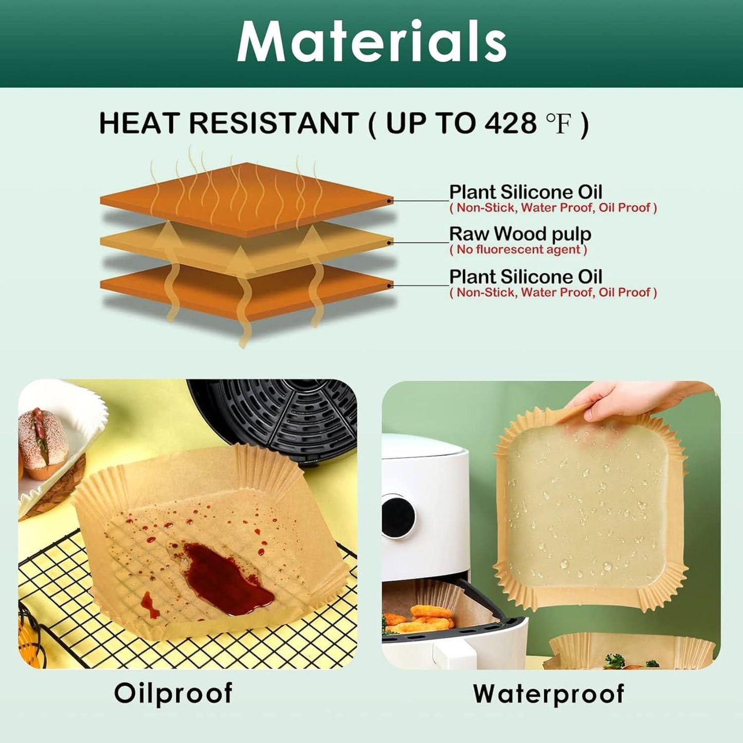 Air Fryer Liners™ – 100 PCS