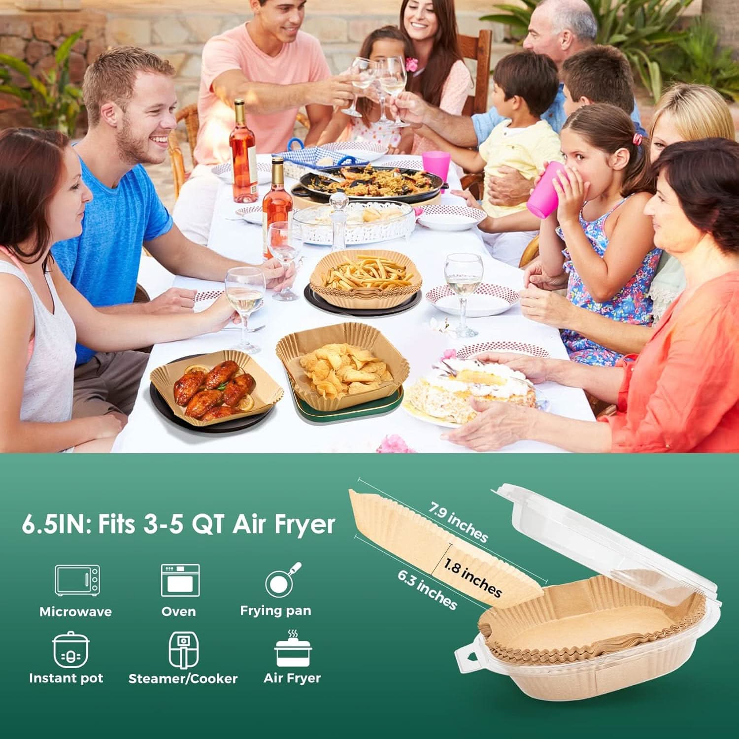 Air Fryer Liners™ – 100 PCS