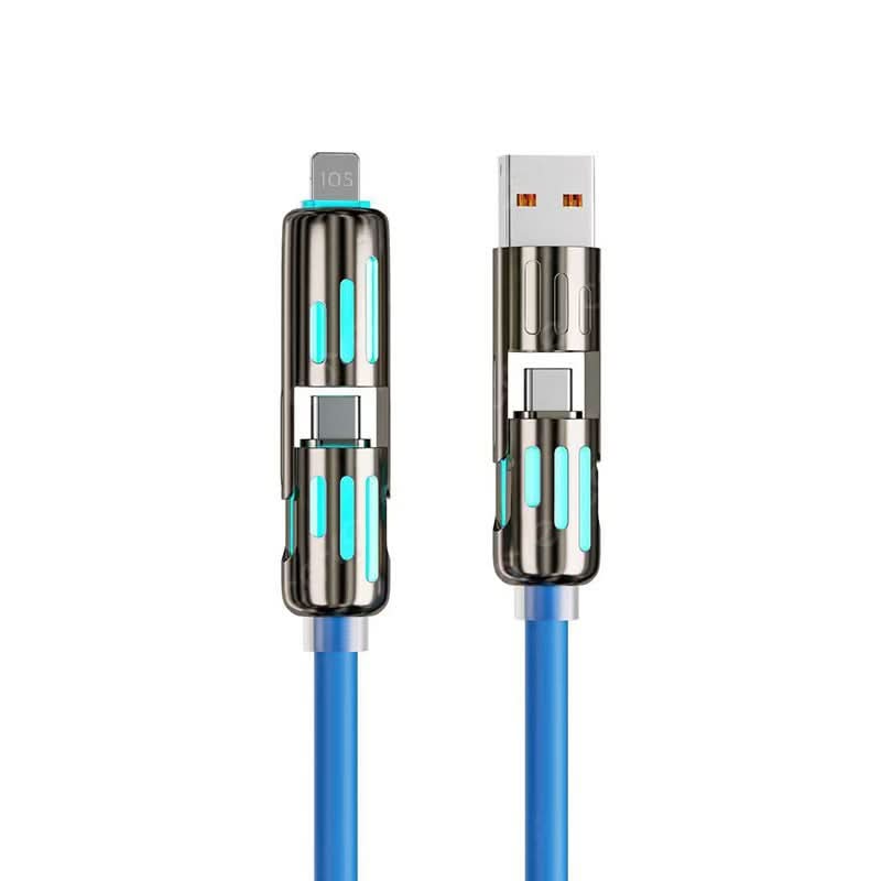 ChargeMax 4X 4-in-1 Charging Cable 6.6ft Black