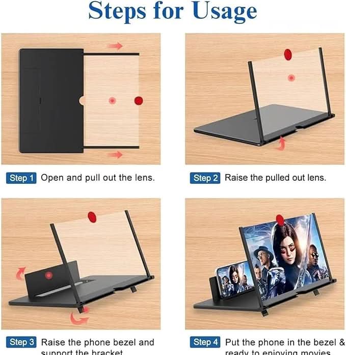 Dealz Dive ViewMax 3D Mobile Magnifier Black